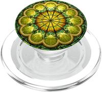 Vetro colorato stile mandala floreale blu estetica bohémien PopSockets PopGrip per MagSafe