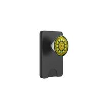 Vetro colorato stile mandala floreale blu estetica bohémien PopSockets PopWallet per MagSafe