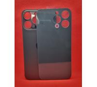 VETRO COPRI BATTERIA COMPATIBILE APPLE IPHONE 16 PRO MAX NERO BLACK BIG HOLE