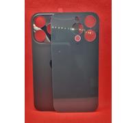VETRO COPRI BATTERIA COMPATIBILE APPLE IPHONE 16 PRO NERO BLACK BIG HOLE