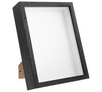 Vetro, Cornice Tridimensionale per Insetti Legno Nero, Tavolo e Parete | Scatola Espositiva Frontale Trasparente, Design Chiuso, Supporto Incluso, per Collezioni Naturalistiche