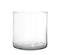 Vetro Decorativo,Vaso Cilindro Hot Taglio H.25cm D.25cm Trasparente Tondo