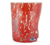 Vetro di Murano Bere Artistico Bicchiere Rosso Mano Fatto Bianco Blu Millefiori