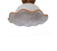 Vetro di ricambio in ceramica bianca faretto applique lampadario rustico E14