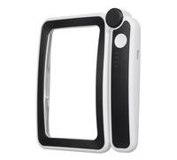 Vetro d'ingrandimento portatile pieghevole con luce 4x le luci a LED LED in vetro rettangolare in vetro 4x 3 luminosità regolabile per basse visioni (Bianco e nero)