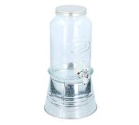 Vetro Distributore Bevande Con Rubinetto 3l Retrò Acqua Cocktail Limonata