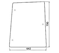 Vetro finestrino laterale destro per trattore New Holland Case-IH Ford - 8202932