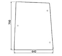 Vetro finestrino laterale sinistro per trattore New Holland Case-IH Ford - 82029