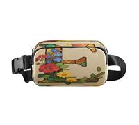 Vetro Fiore Lettera E Alla Moda Cross Body Bag Belt Pack per donna d'affari Piccolo con Cinghia Regolabile per Viaggi Corsa Escursionismo cintura para mujer