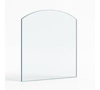 Vetro Franco Belge Franc-Comtois - Vetro rettangolare ad arco per stufa a legna, 375 x 245/155 mm (L1 x H1/H2), 4 mm