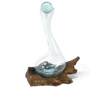 Vetro Fuso su Legno - Decanter per Vino