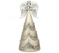 Vetro illuminano angelo con gonna gioiello