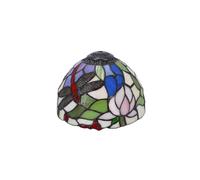 Vetro in stile Tiffany libellula blu verde fiori per lampade lampadari 20 cm