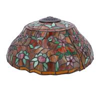 Vetro lavorato in stile Tiffany blu verde con fiori per lampade lampadari 40 cm