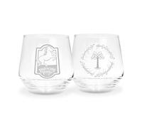 Vetro Lord of the Rings - Prancing Pony & Gondor Tree Glass (2 pezzi)