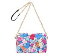 Vetro macchiato Anime Cuore San Valentino Moda Piccole Borse A Tracolla Per Le Donne In Pelle Vegana Borse Da Donna Borse A Tracolla Impermeabile