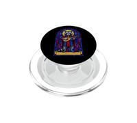 Vetro macchiato Raccoon Bardo Giocare Liuto Medievale Cool Divertente PopSockets PopGrip per MagSafe