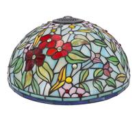 Vetro multicolore in stile Tiffany lavorato fiorato per lampade lampadari 40 cm