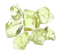 Vetro per caminetto 3-5cm, sassi per fuoco verde oliva lucido