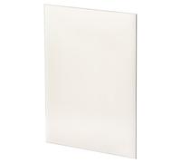 Vetro per caminetto da 4 mm resistente al calore con dimensioni di 411x147 mm.