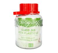 Vetro per cetrioli/funghi da 2 l con coperchio in plastica