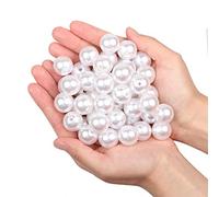 Vetro Perla Rotonde Perline per collane 45pz 20mm perline sfuse in plastica per riempitivi vaso/collane gioielli fai-da-te/Decorazione di nozze/festa di compleanno decorazione domestica (bianco 20mm)