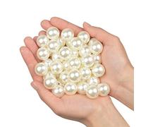 Vetro Perla Rotonde Perline per collane 45pz 20mm perline sfuse in plastica per riempitivi vaso/collane gioielli fai-da-te/Decorazione di nozze/festa di compleanno decorazione domestica (avorio 20mm)
