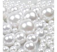Vetro Perla Rotonde Perline per collane 70pz perline sfuse in plastica per riempitivi vaso/collane gioielli fai-da-te/Decorazione di nozze/festa di compleanno decorazione domestica (bianco)