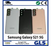 VETRO POSTERIORE SCOCCA Samsung Galaxy S21 5G SM-G991F BACK COVER BATTERIA