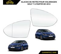 Vetro Retrovisore Sinistro + Destra Riscaldante Sbrinamento per Golf 7