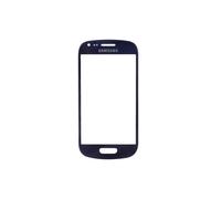 Vetro schermato frontale blu + adesivo per Samsung Galaxy S3 mini I8190