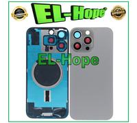 VETRO SCOCCA POSTERIORE BACK CASE MAGSAFE PER IPHONE 16 PRO MAX TITANIO NATURALE