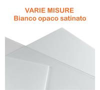 Vetro sintetico opalino satinato bianco opaco pretagliato finto vetro spess 4 mm