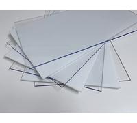 Vetro Sintetico Pretagliato Liscio Lastra Termoformabile Trasparente e Bianco Opalino (100x200 cm - Spessore 2,5 mm, Bianco Opalino)