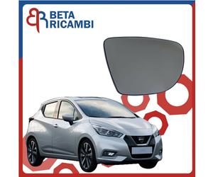 Vetro Specchietto Per Nissan Micra V (K14) Piastra Specchio Destro Dx Termico