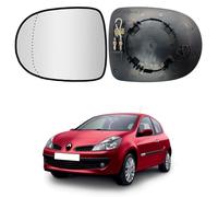 Vetro Specchietto per Renault Clio 3, Modus, Sinistro, con Riscaldamento, 7701069553