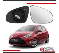 Vetro Specchietto Retrovisore Destro per TOYOTA YARIS dal 2011,Termico,Dx,XP130