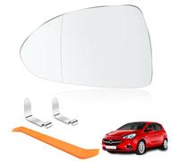 Vetro specchietto retrovisore per Opel Corsa D 2006-2014 Corsa E 2014-2019 specchietto retrovisore esterno vetro lato conducente riscaldabile specchietto retrovisore esterno asferico auto specchietto