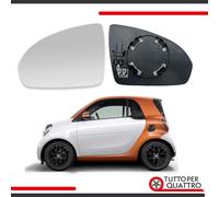 Vetro Specchietto Retrovisore Sinistro per Smart For Two 2007-2014 , Termico