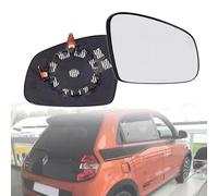 Vetro Specchio per Renault Twingo Specchietto Retrovisore Esterno Porta Laterale Sinistro Destro Riscaldato con Piastra di Supporto 2007-2019,left-2014-2019