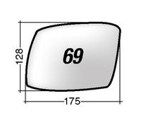 Vetro SPECCHIO RETROVISORE Destro DX CHRYSLER DODGE JOURNEY 2008-2010
