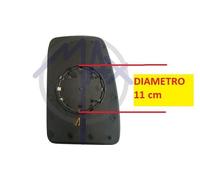 VETRO SPECCHIO RETROVISORE DX PER RENAULT MASTER 2004>2010 SUPERIORE ATT.11CM