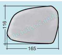 VETRO SPECCHIO RETROVISORE HYUNDAI I10 DAL 2013 SINISTRO NUDO