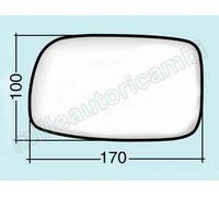 VETRO SPECCHIO RETROVISORE PER DAIHATSU SIRION DAL 2007 DESTRO NUDO ADESIVO