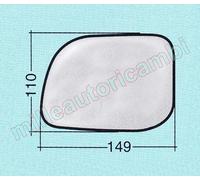 VETRO SPECCHIO RETROVISORE PER DAIHATSU TERIOS 1997>2006 SINISTRO NUDO ADESIVO