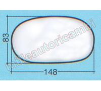 VETRO SPECCHIO RETROVISORE PER FIAT COUPE' 1993>2000 SINISTRO NUDO ADESIVO