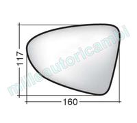 VETRO SPECCHIO RETROVISORE PER FIAT TIPO DAL 2015 16 DESTRO NUDO ADESIVO