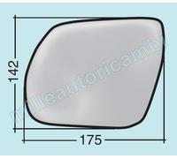 VETRO SPECCHIO RETROVISORE PER HYUNDAI SANTA FE DAL 2010 SINISTRO NUDO ADESIVO