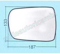 VETRO SPECCHIO RETROVISORE PER KIA CARNIVAL DAL 2005 SINISTRO NUDO ADESIVO