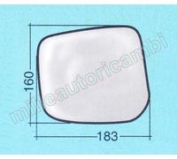 VETRO SPECCHIO RETROVISORE PER MITSUBISHI L200 DAL 2001 DESTRO NUDO ADESIVO